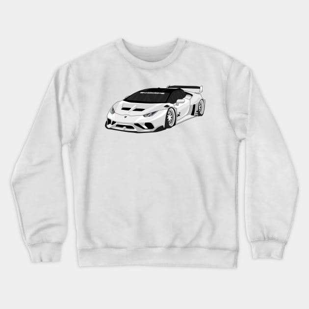 lamborghini huracan WHITE Crewneck Sweatshirt by VENZ0LIC